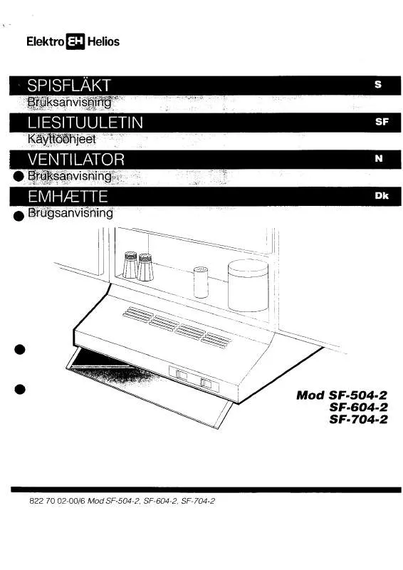 Mode d'emploi ELEKTRO HELIOS SF604-2