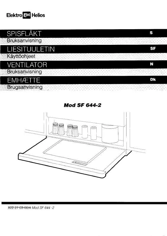 Mode d'emploi ELEKTRO HELIOS SF644-2