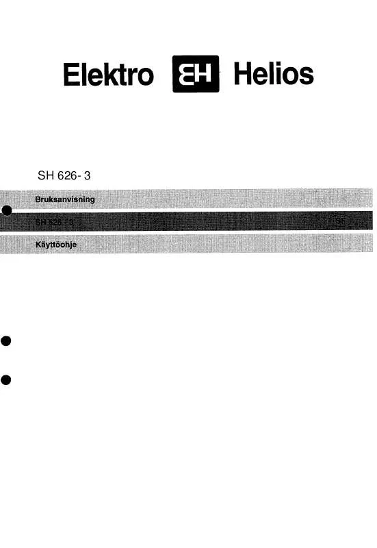 Mode d'emploi ELEKTRO HELIOS SH626-3