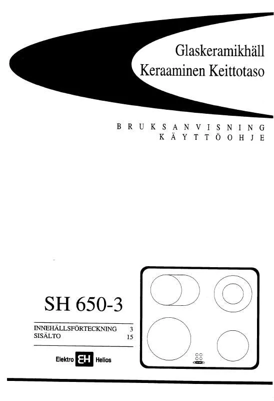 Mode d'emploi ELEKTRO HELIOS SH650-3