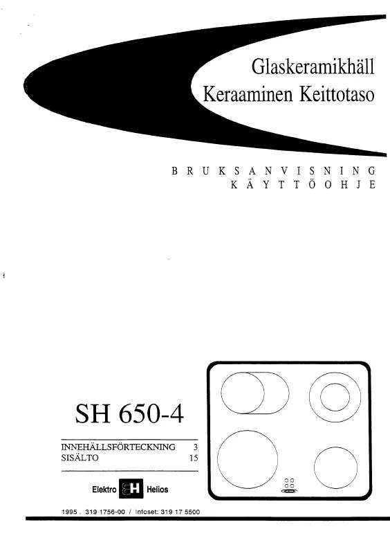 Mode d'emploi ELEKTRO HELIOS SH650-4