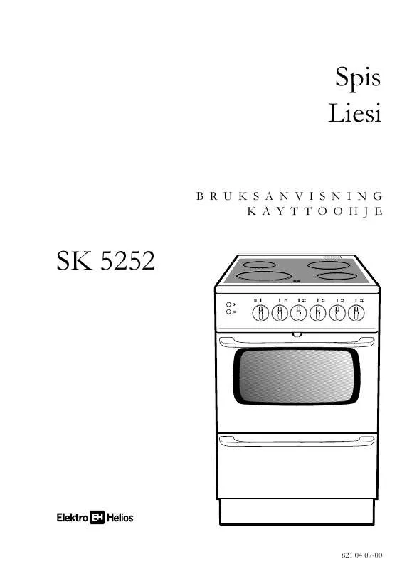 Mode d'emploi ELEKTRO HELIOS SK5252