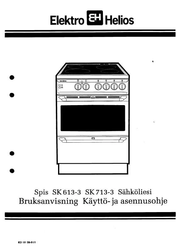 Mode d'emploi ELEKTRO HELIOS SK613-3