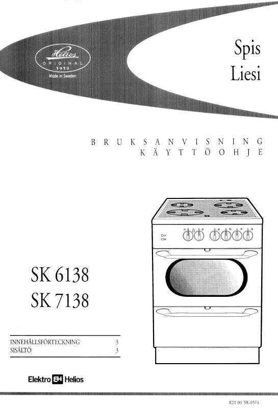 Mode d'emploi ELEKTRO HELIOS SK6138