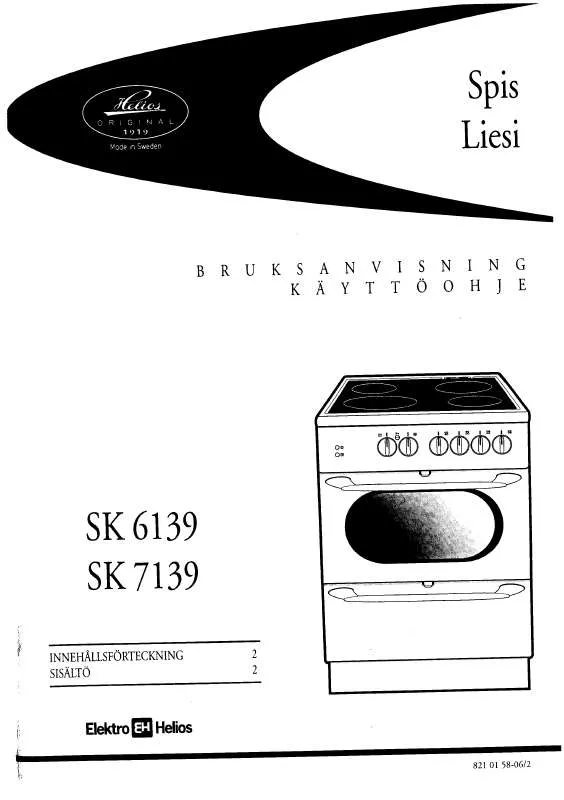 Mode d'emploi ELEKTRO HELIOS SK6139