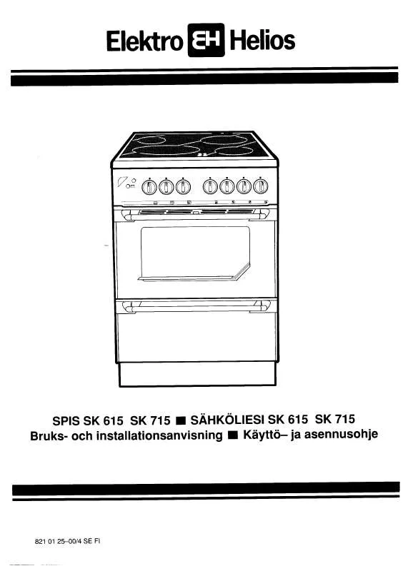 Mode d'emploi ELEKTRO HELIOS SK615