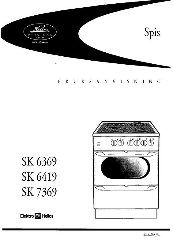 Mode d'emploi ELEKTRO HELIOS SK6369