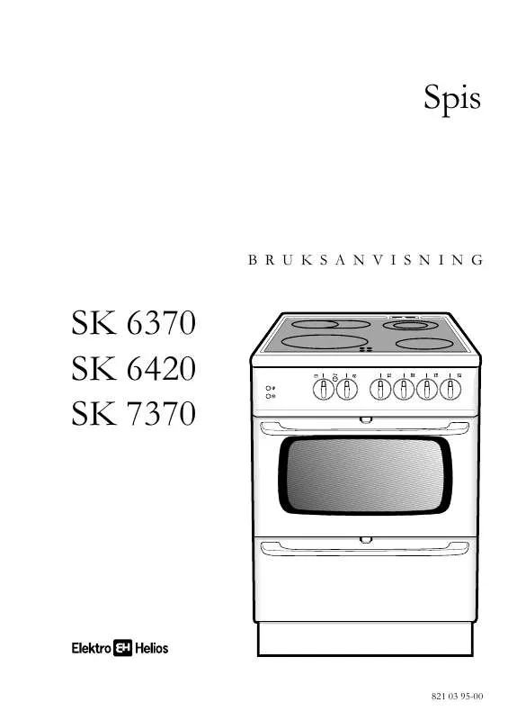 Mode d'emploi ELEKTRO HELIOS SK6370