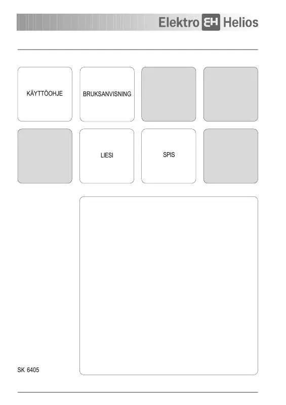 Mode d'emploi ELEKTRO HELIOS SK6405