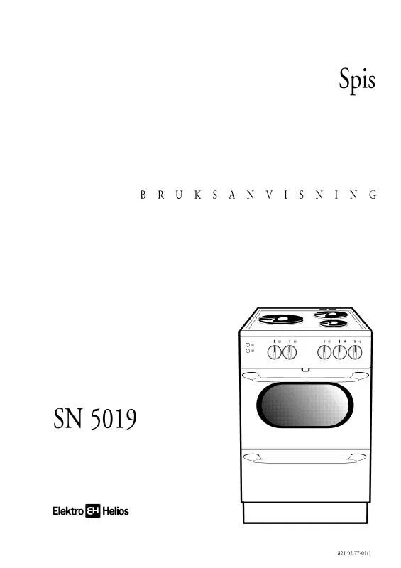 Mode d'emploi ELEKTRO HELIOS SN5019