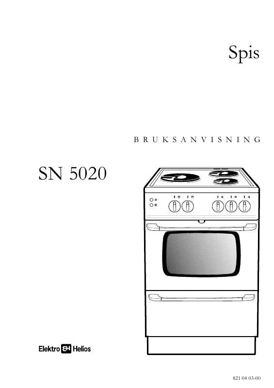 Mode d'emploi ELEKTRO HELIOS SN5020