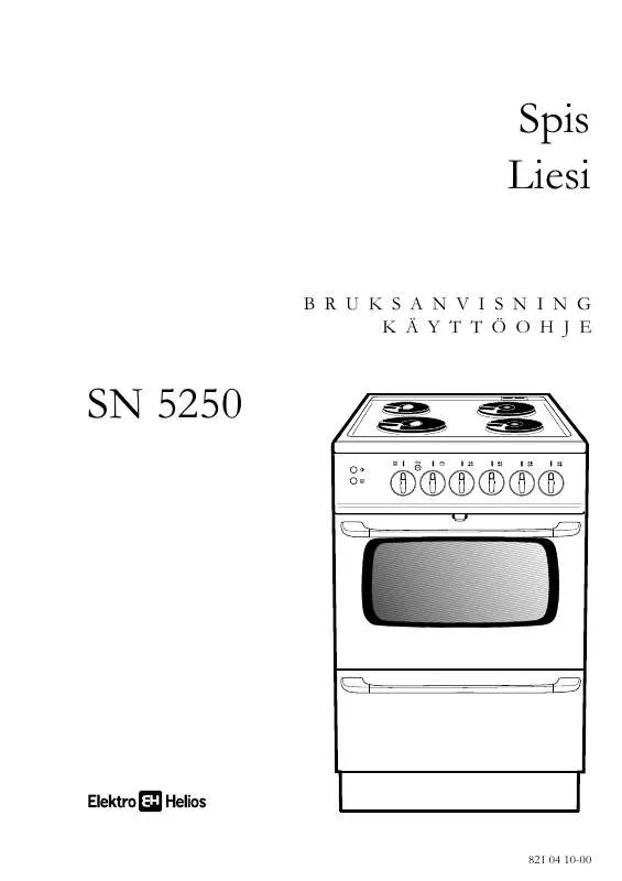 Mode d'emploi ELEKTRO HELIOS SN5250