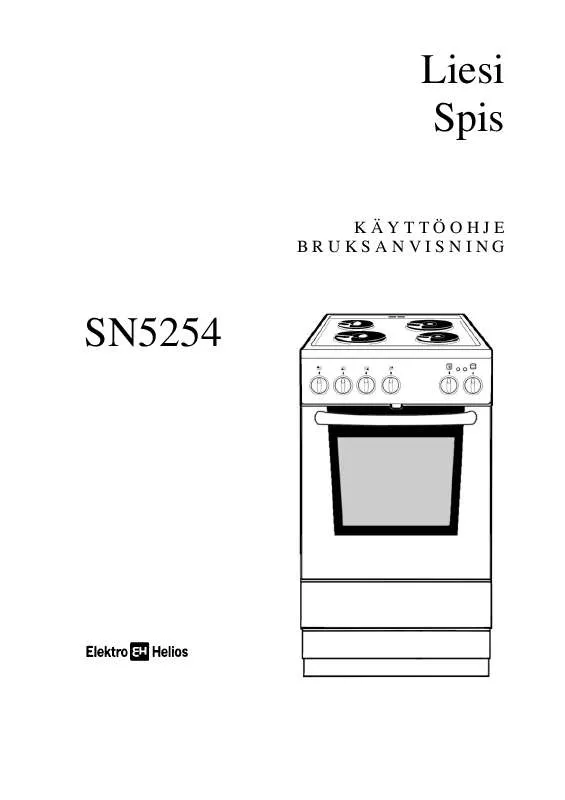 Mode d'emploi ELEKTRO HELIOS SN5254