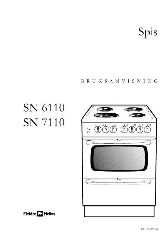 Mode d'emploi ELEKTRO HELIOS SN7110