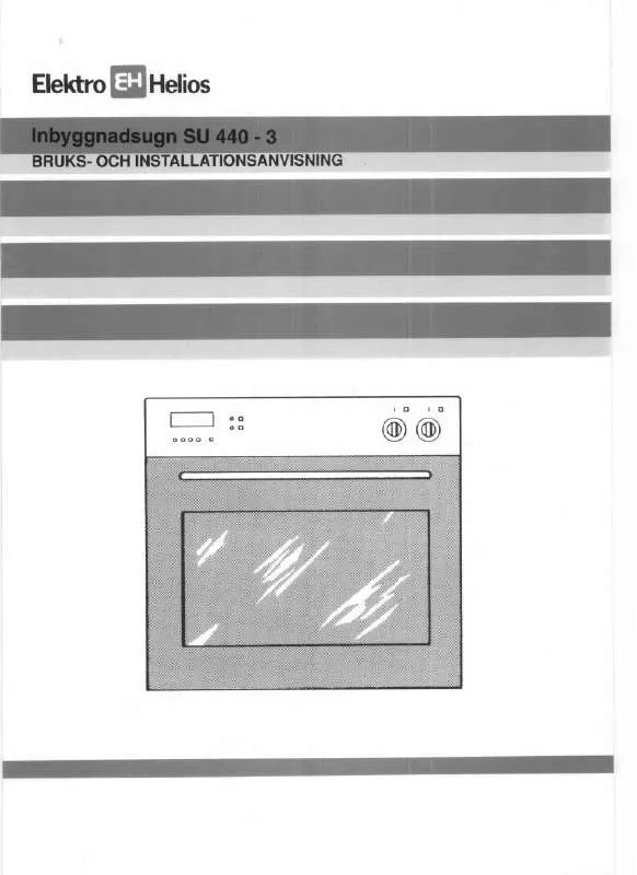 Mode d'emploi ELEKTRO HELIOS SU440-3X
