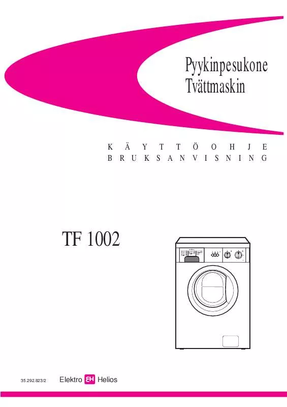 Mode d'emploi ELEKTRO HELIOS TF1002