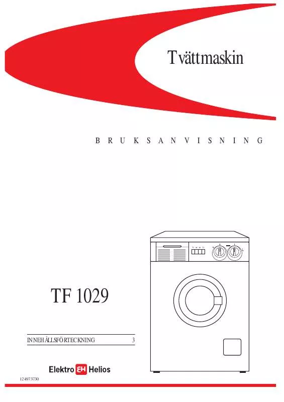 Mode d'emploi ELEKTRO HELIOS TF1029