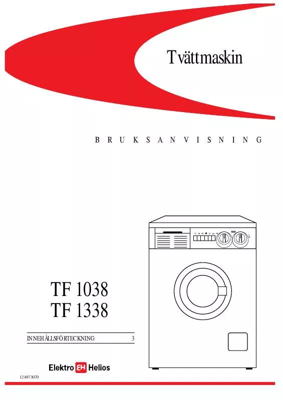 Mode d'emploi ELEKTRO HELIOS TF1038