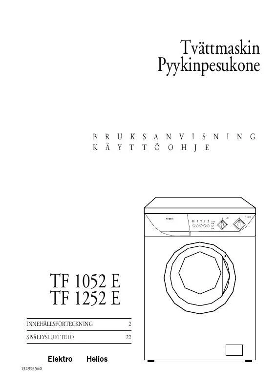 Mode d'emploi ELEKTRO HELIOS TF1252E