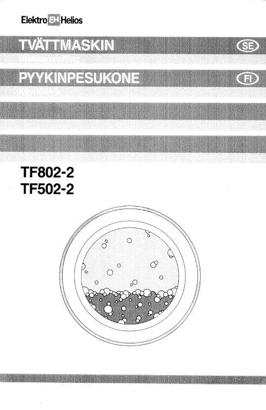 Mode d'emploi ELEKTRO HELIOS TF2-802
