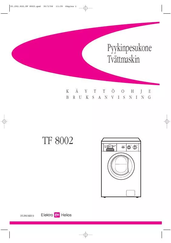 Mode d'emploi ELEKTRO HELIOS TF8002