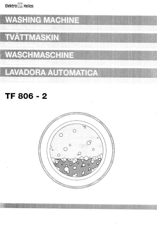 Mode d'emploi ELEKTRO HELIOS TF806-2