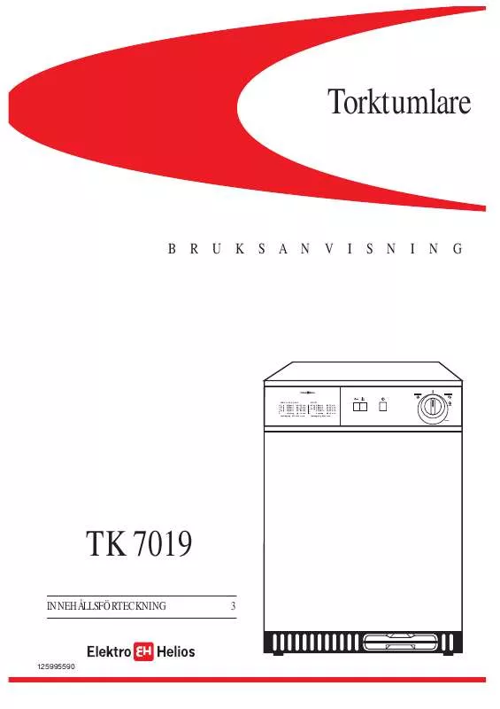 Mode d'emploi ELEKTRO HELIOS TK7019