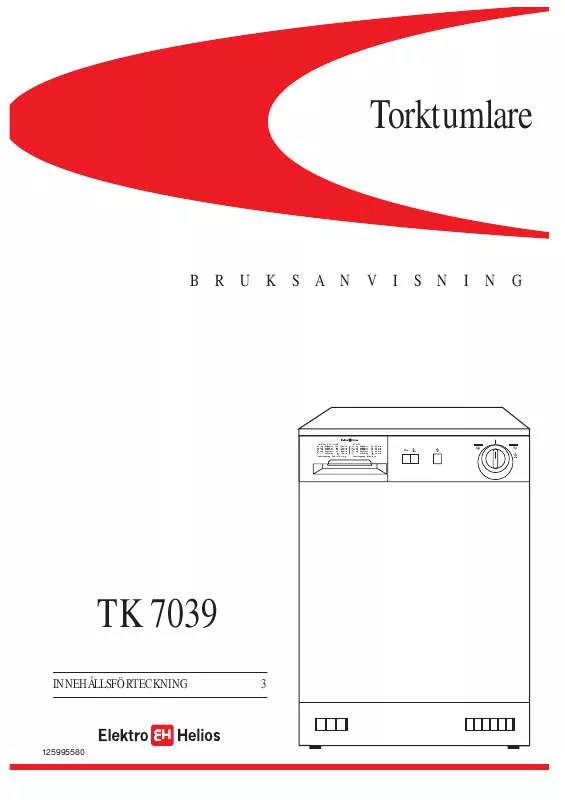 Mode d'emploi ELEKTRO HELIOS TK7039