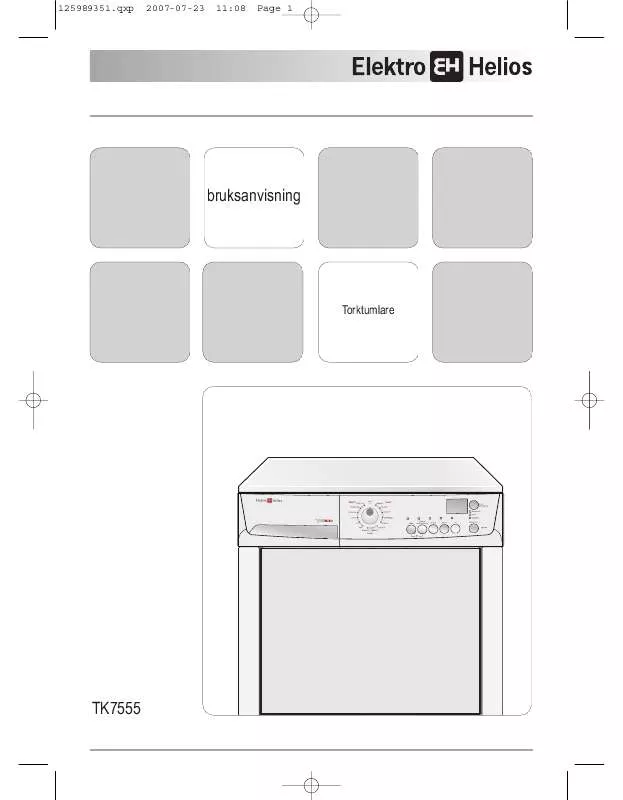 Mode d'emploi ELEKTRO HELIOS TK7555