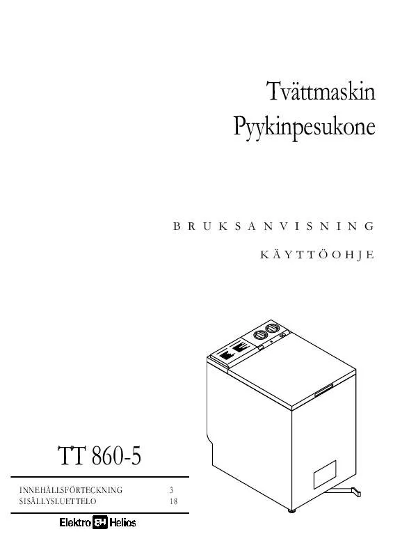 Mode d'emploi ELEKTRO HELIOS TT860-5