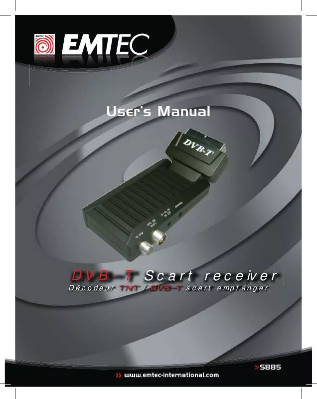 Mode d'emploi EMTEC DVB-T TUNER S885