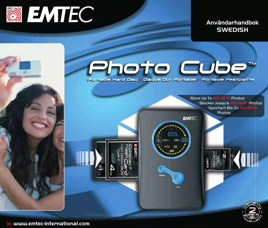 Mode d'emploi EMTEC HRDDISK PHOTO CUBE