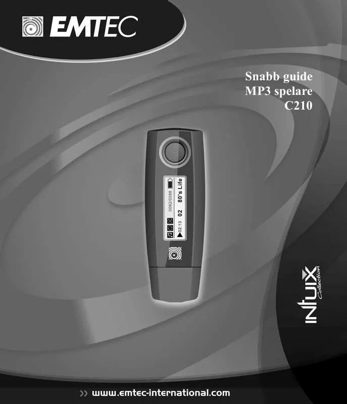 Mode d'emploi EMTEC MP3-SPELARE C210