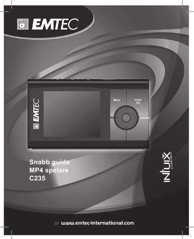 Mode d'emploi EMTEC MP4-SPELARE C235