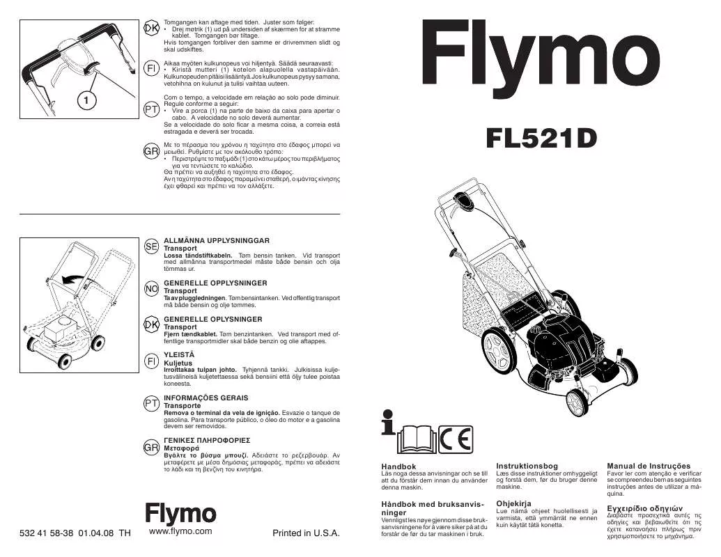 Mode d'emploi FLYMO FL521D