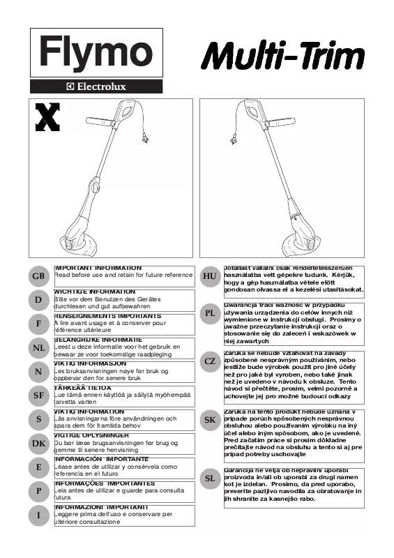 Mode d'emploi FLYMO MULTITRIM 250