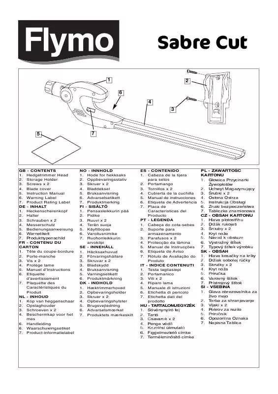 Mode d'emploi FLYMO SABRE CUT