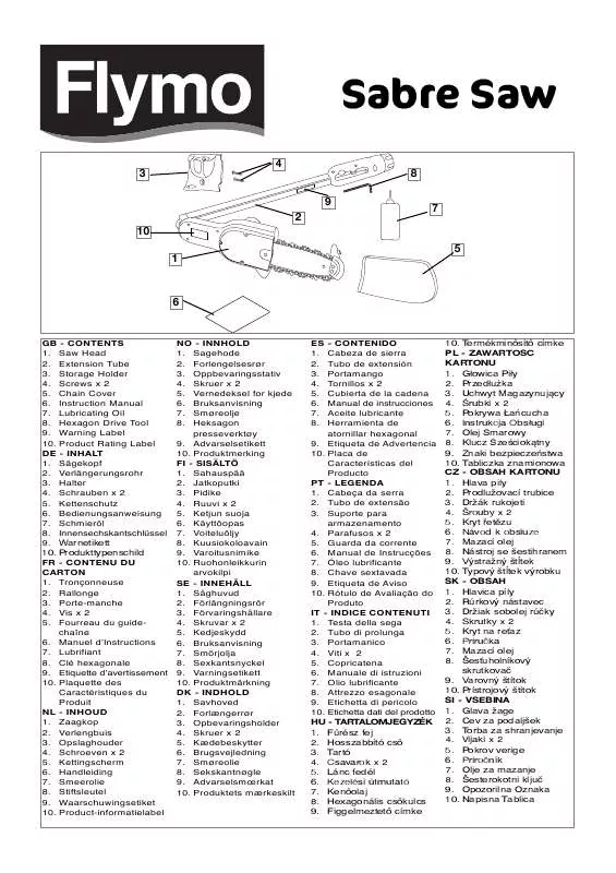 Mode d'emploi FLYMO SABRE SAW