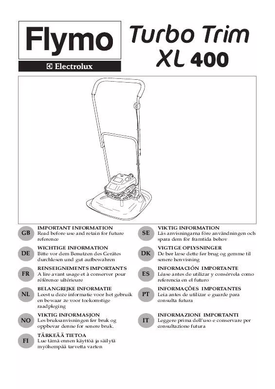 Mode d'emploi FLYMO TURBO TRIM XL400