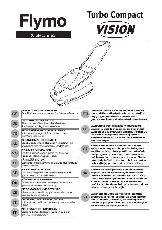 Mode d'emploi FLYMO TURBOCOMPACT 380 VISION