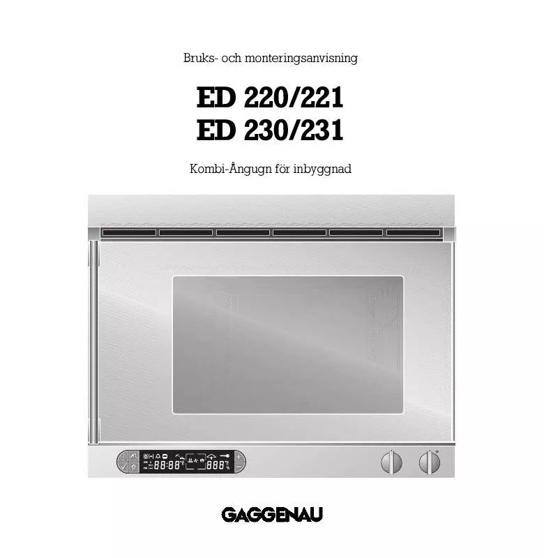 Mode d'emploi GAGGENAU ED230130