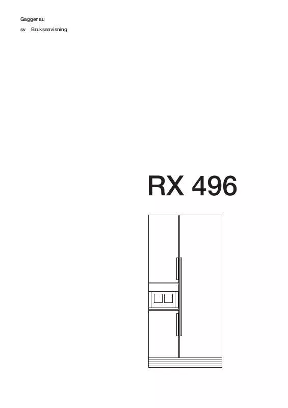 Mode d'emploi GAGGENAU RX496210