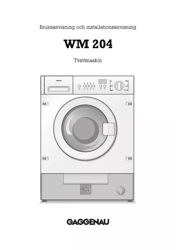 Mode d'emploi GAGGENAU WM204140