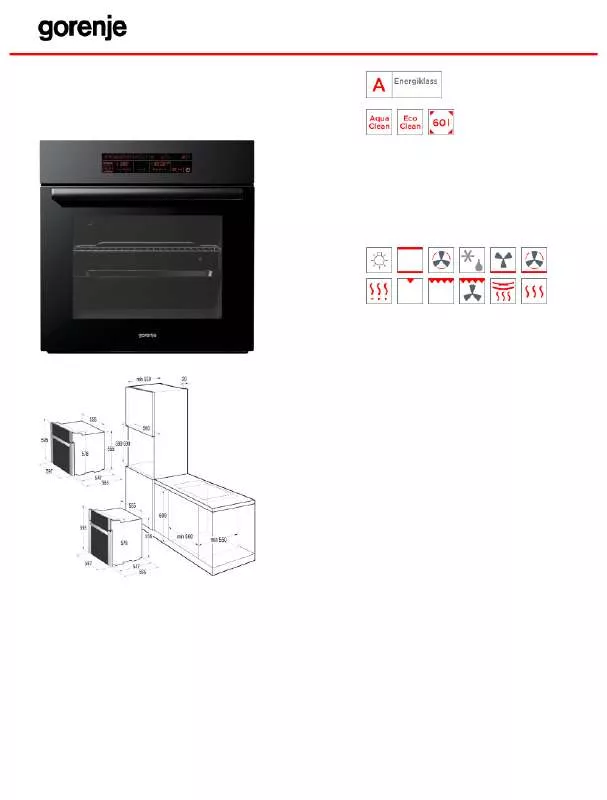 Mode d'emploi GORENJE BO8730AB