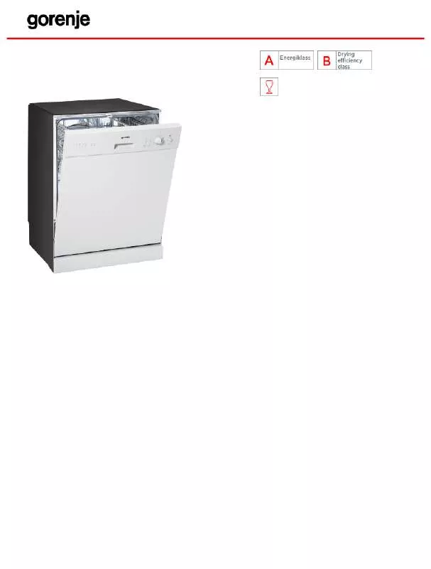 Mode d'emploi GORENJE GU62110AW