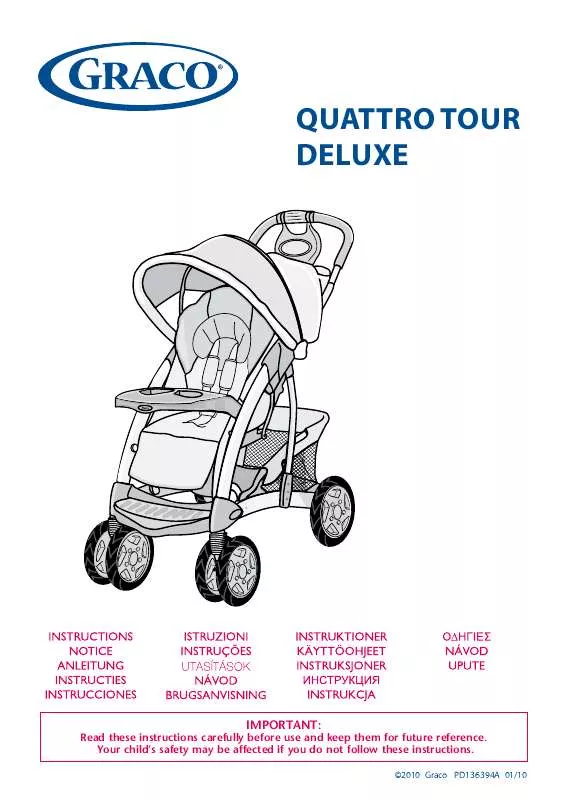 Mode d'emploi GRACO QUATTRO TOUR DELUXE