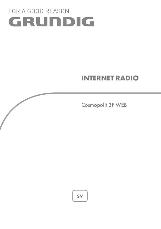 Mode d'emploi GRUNDIG COSMOPOLIT 3F WEB