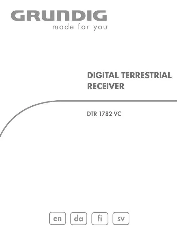 Mode d'emploi GRUNDIG DTR 1782 VC