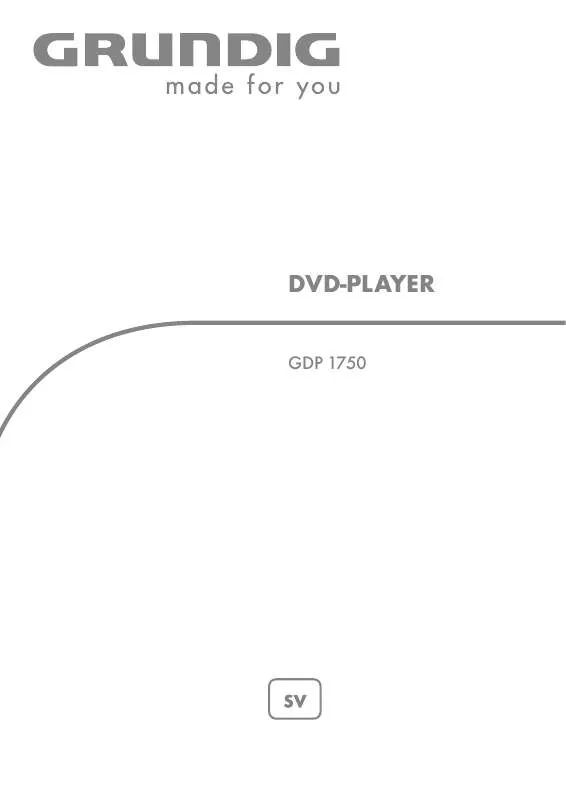 Mode d'emploi GRUNDIG GDP 1750