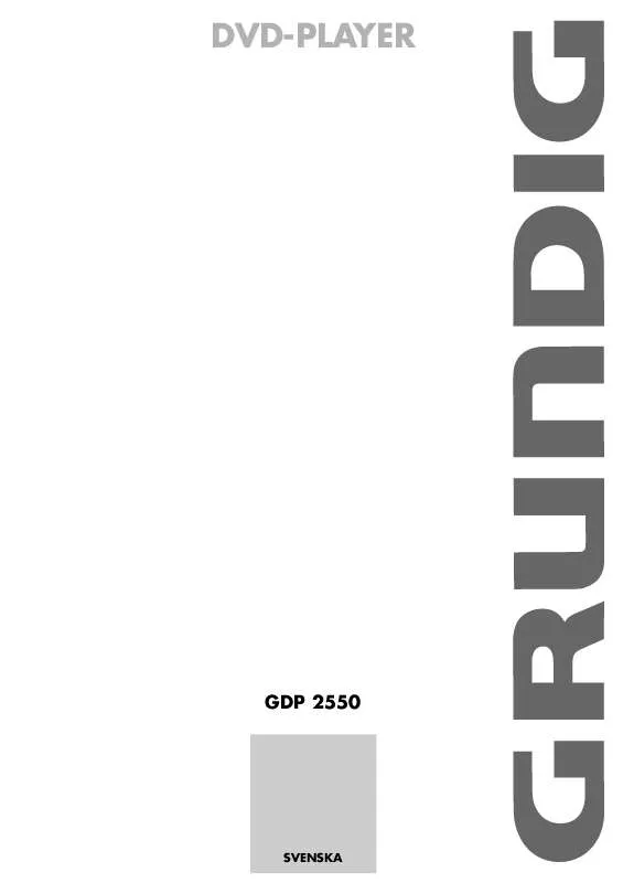 Mode d'emploi GRUNDIG GDP 2550